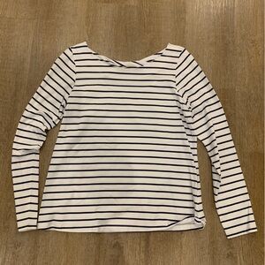 Lilly Pulitzer White and Gray Striped Top